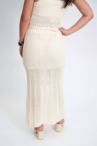 Miou Muse - Crochet Knitted Long Maxi Skirt