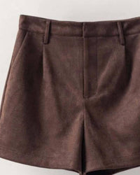 Trend:Notes - Women's Vegan Suede Tailored Shorts