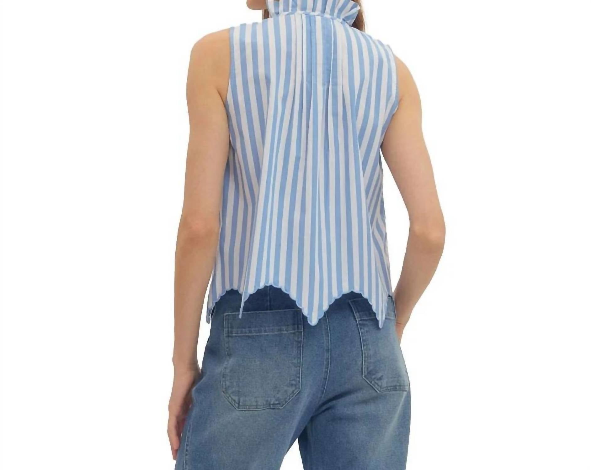 Entro - Can’t Go Back Striped Sleeveless Blouse