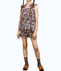 paade MODE Girls Cotton Wildflower Shorts in black - kids' shorts