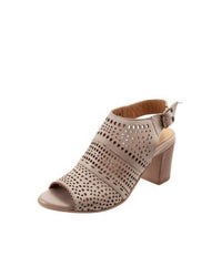 bueno Women's Upton Dress Sandals in light grey leather - women's sandal - detail view