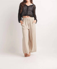 Papillon - Open Pointelle Knit Long Sleeve Cardigan