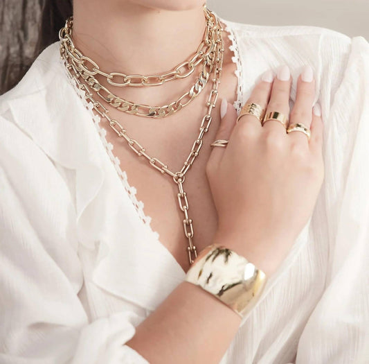 Eklexic - Women's Large Domed Cuff Bracelet