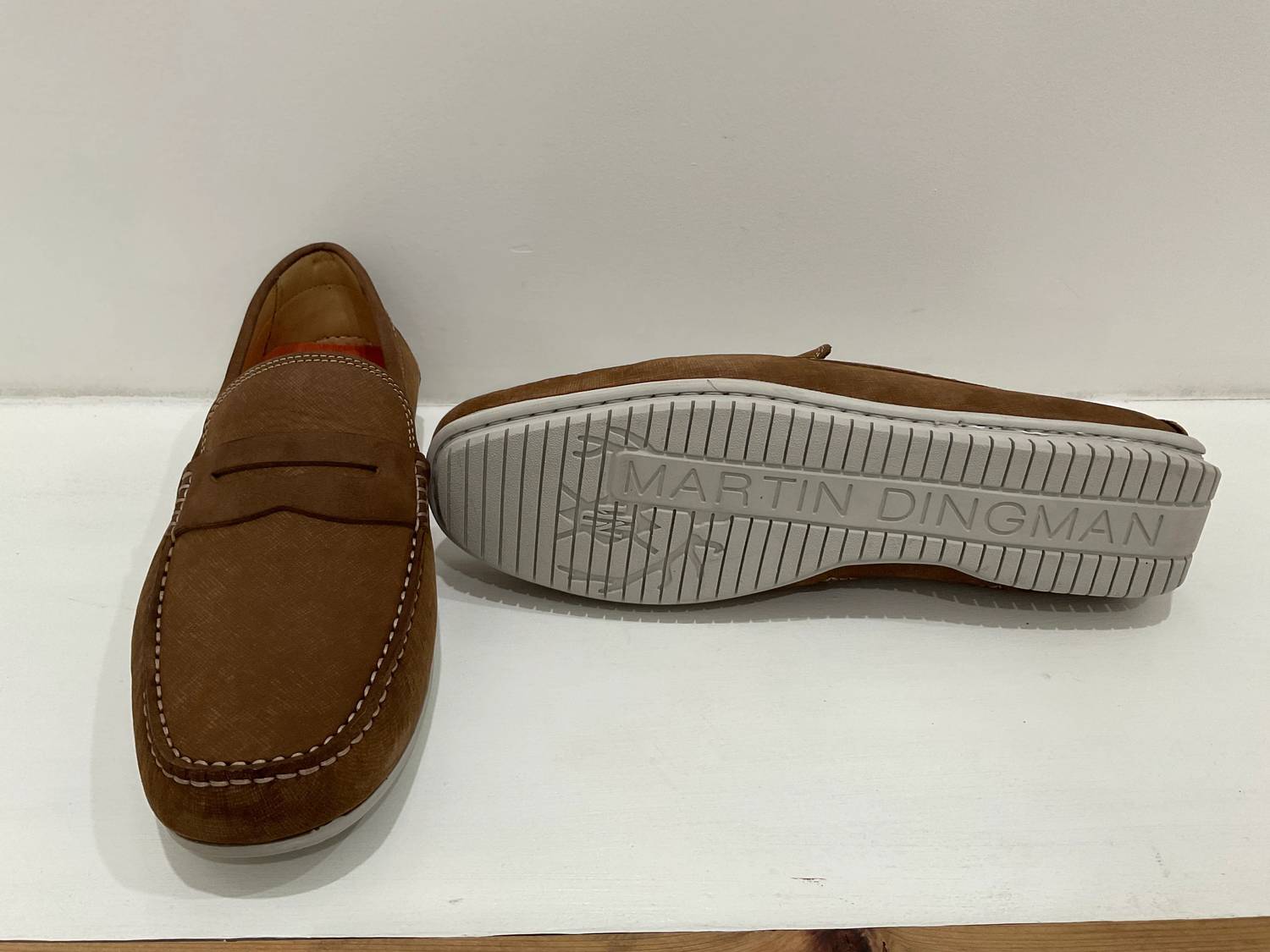 Martin Dingman - Men's Bermuda Water Repellent Nubuck Penny Loafer
