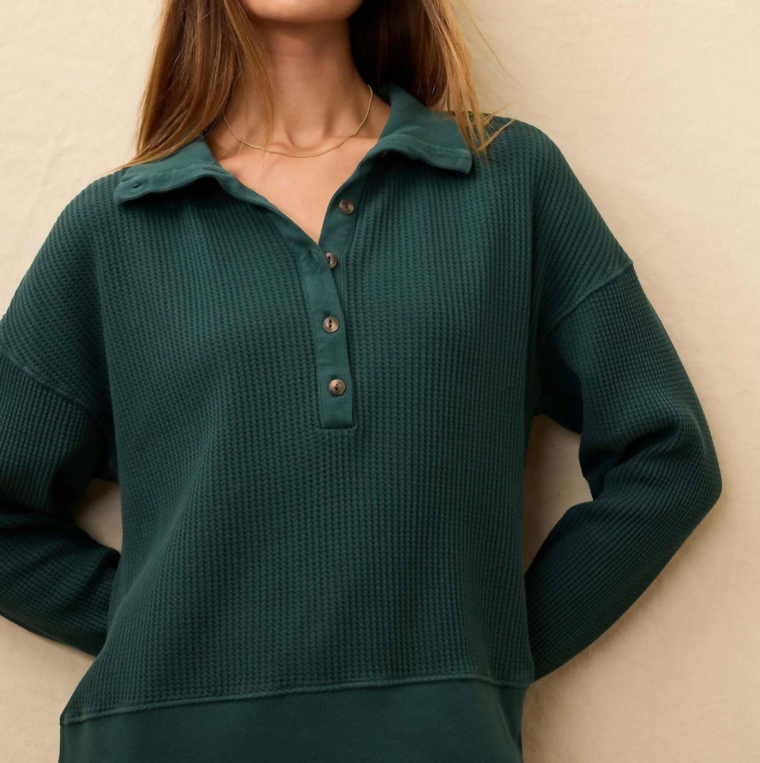 Faherty - Apres Waffle Henley Top