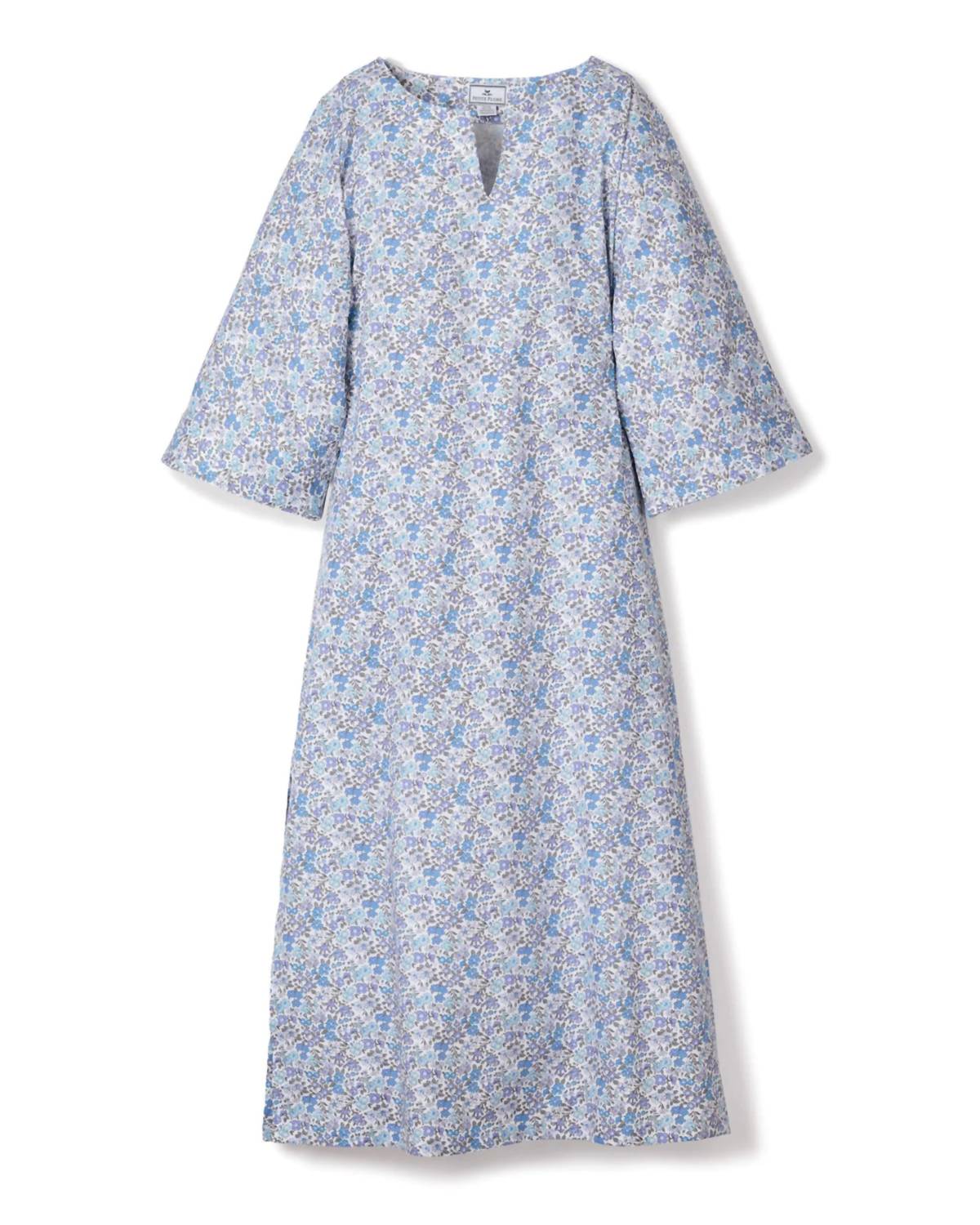 Petite Plume Women's Fleur D'Azur Caftan in blue - women's dress - detail view
