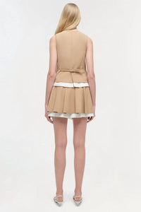 SIMKHAI Laiken Vest in camel - women's jacket - alternate view