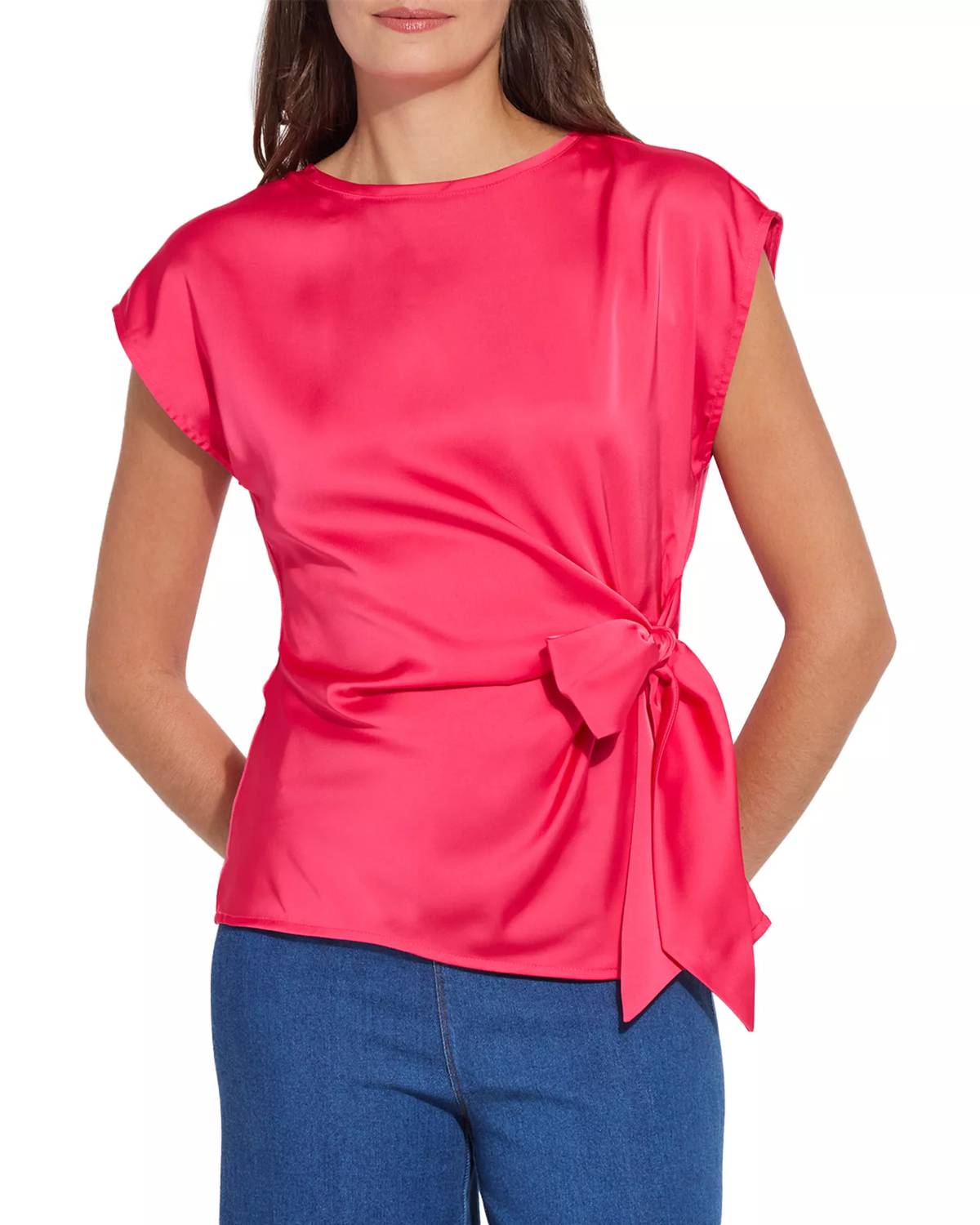 Lysse - Rosalia Tie Drape Mix Media Top