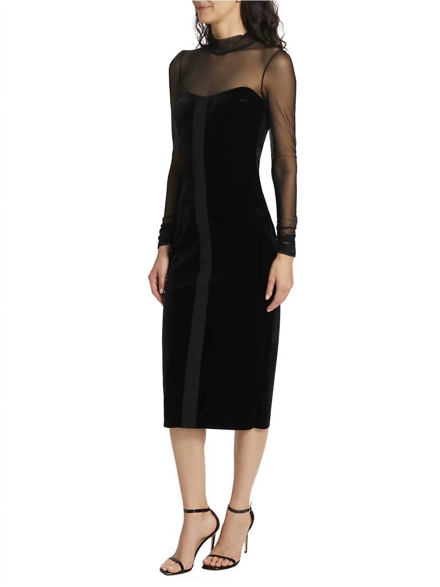 Chiara Boni - Calanta Velvet Illusion Midi-Dress