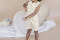 Polished Prints - Mini Floral Summer Henley Romper