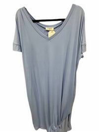 ZENANA Women's Long Tee Dress With Side Slits in sky blue - women's dress