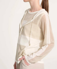 Joseph Ribkoff - Hooded Zip Front Knit Jacket