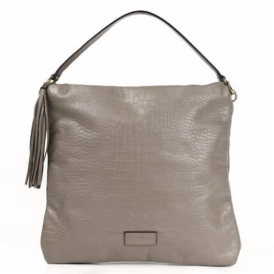 Jimmy Choo - Women's Croc-embossed Leather Soft Hobo Bag