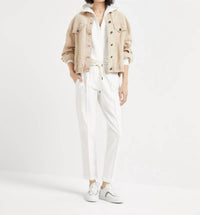 Brunello Cucinelli - Sleeveless V Neck Tank With Monili Detail