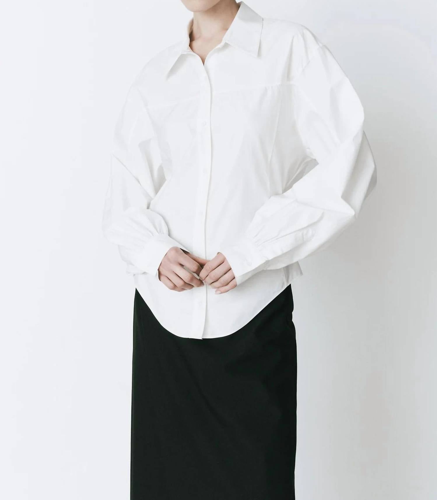 Rue Sophie Women's Fontaine Shirt in white - women's blouse