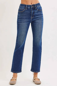 Risen - Tummy Control High Rise Crop Straight Pants - Plus