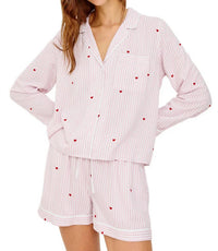 Rails Women's Kellen Pajama Set in rose stripe hearts - women's sleepwear