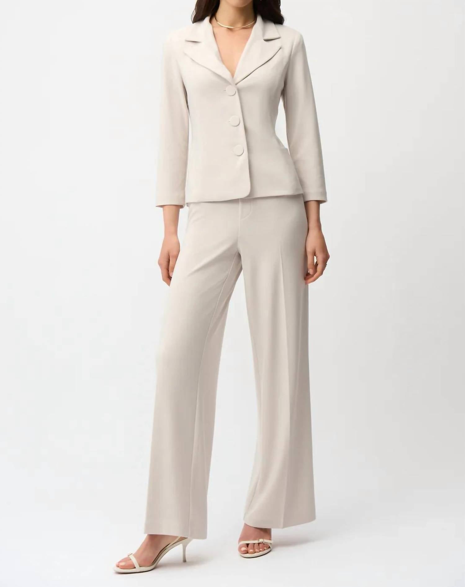 Joseph Ribkoff - Women's 3/4 Sleeves Fitted Blazer Jacket