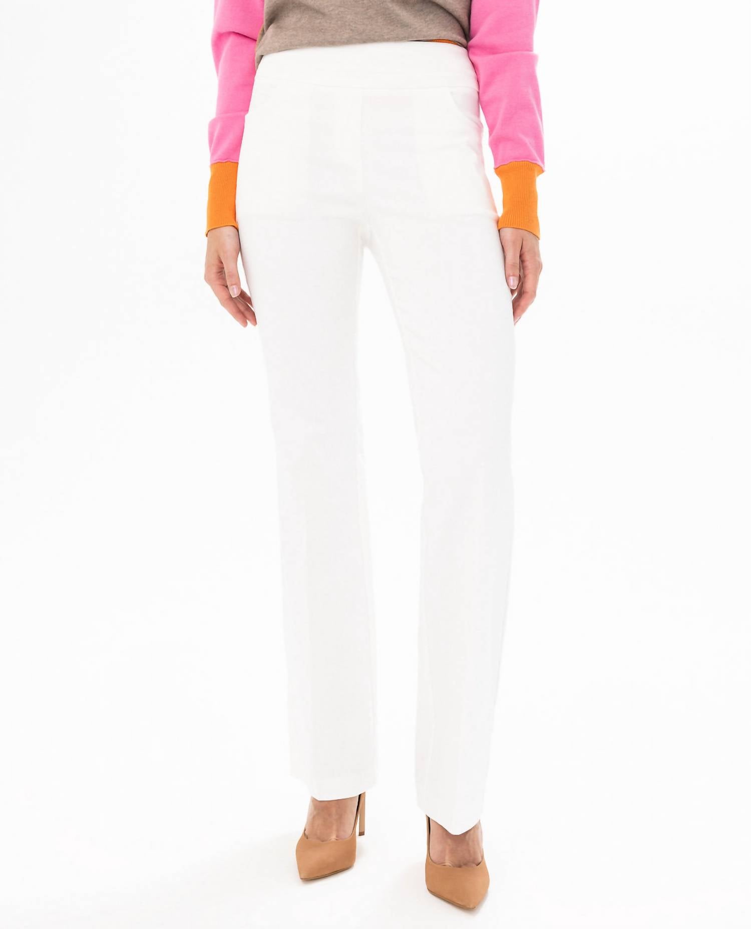 Renuar Pull-on Bootcut Pant in oyster - women's pants