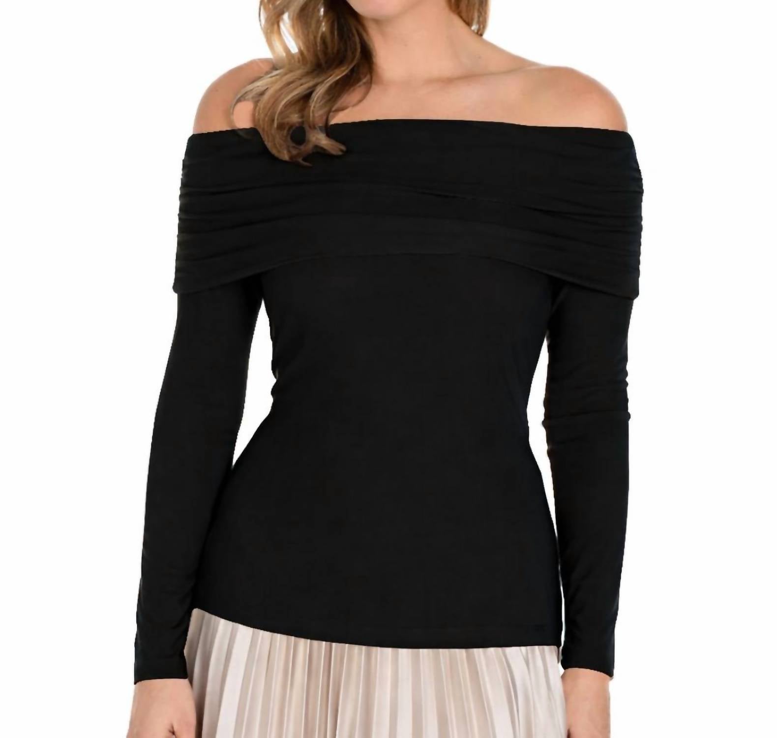 Frank Lyman - Off- Shoulder Ruched Pullover Top