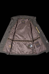 MooRER Men's Denver-stp Field Jacket in forest - men's jacket - detail view