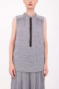 Elaine Kim - Begonia Textured Cotton Button Up