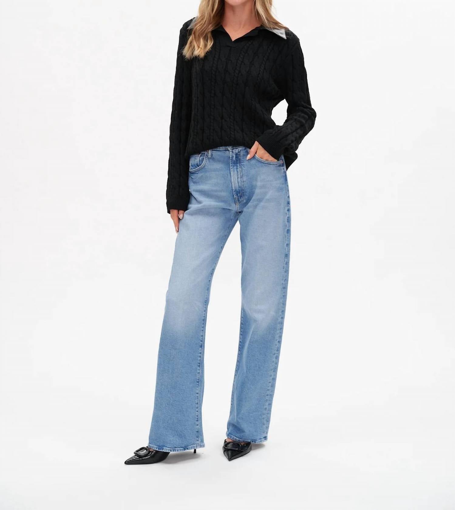 Six/Fifty - Chiara Cable V-neck Top