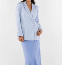 Emily McCarthy Bristol Blazer in grapemist stripe - women's jacket