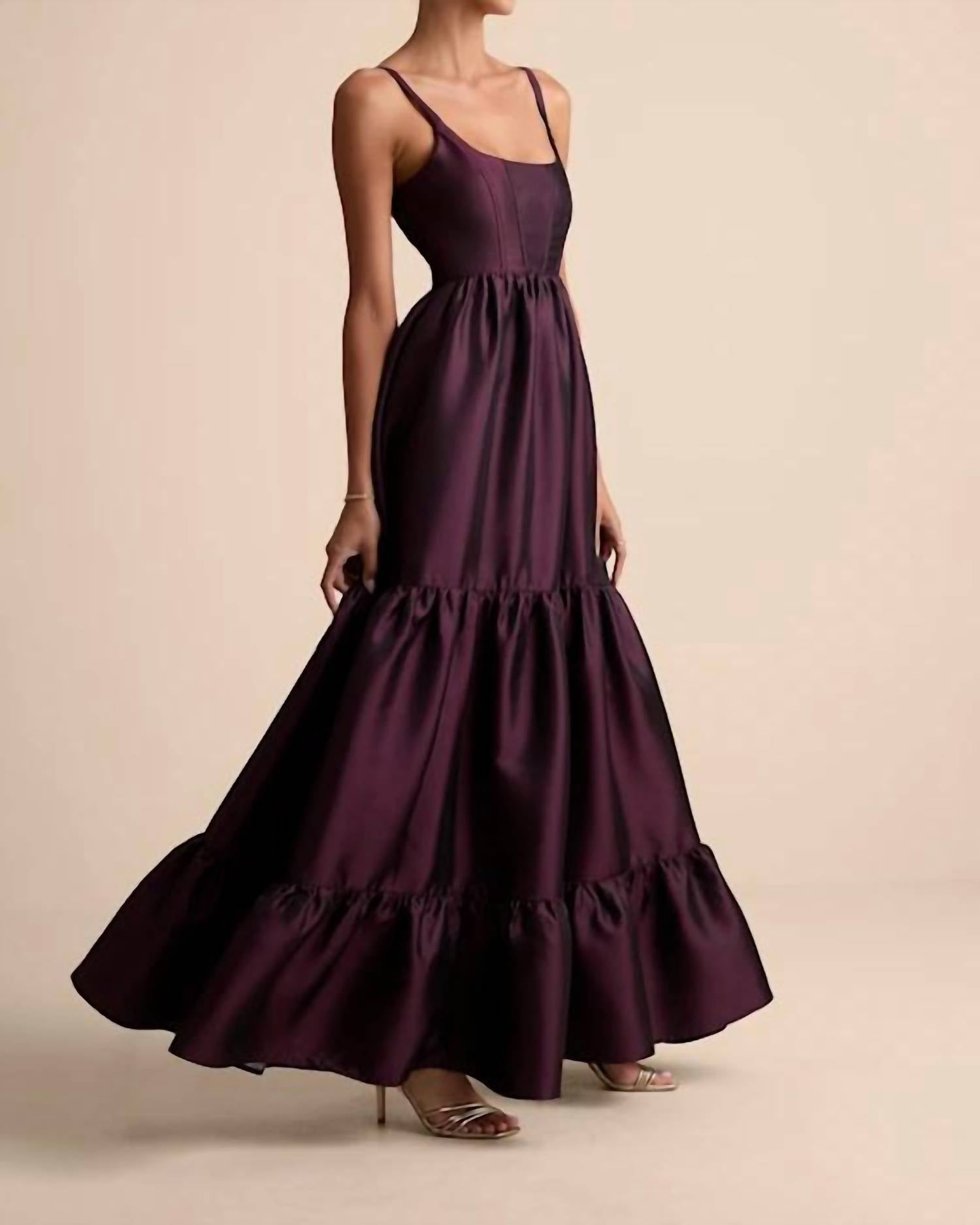 Lulus - Women's Avalie Tiered Bustier Maxi Dress