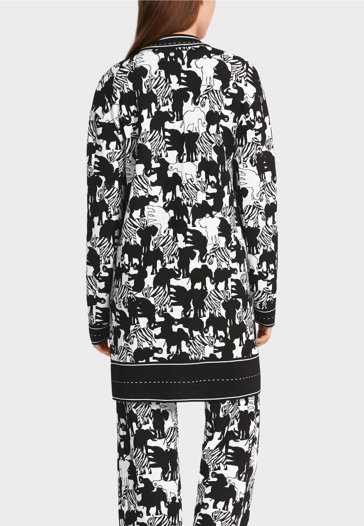 Marc Cain - Animal Intense Cardigan With Elephant Motif
