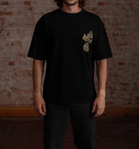 Iron & Resin Mushroom Dreams Pocket Tee in black - men's t-shirt