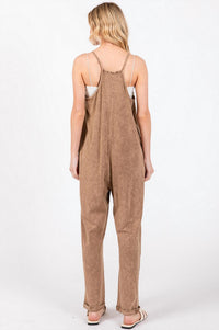Final Touch - Final Touch Relaxed Mineral Wash Jumpsuit