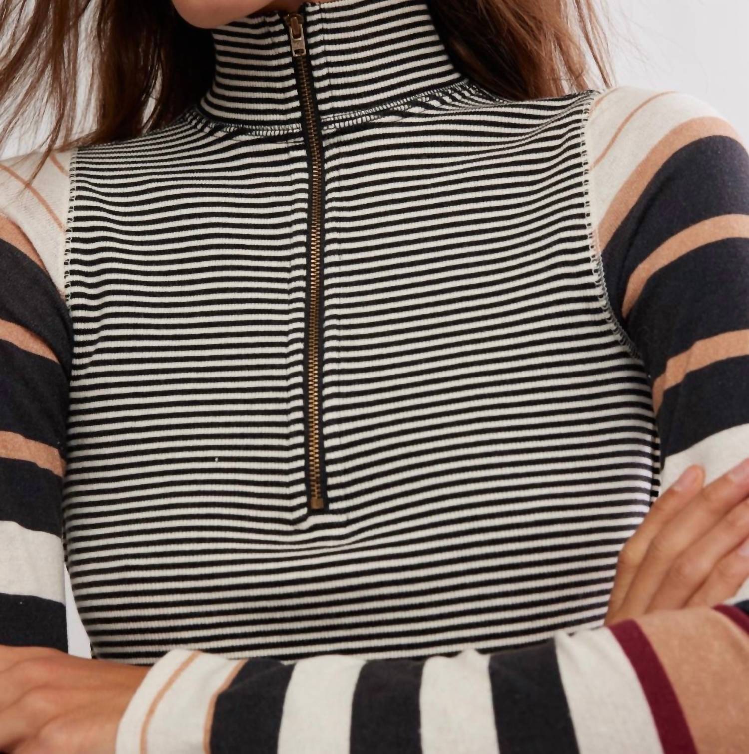 Free People - Avery Zip Up Sweater