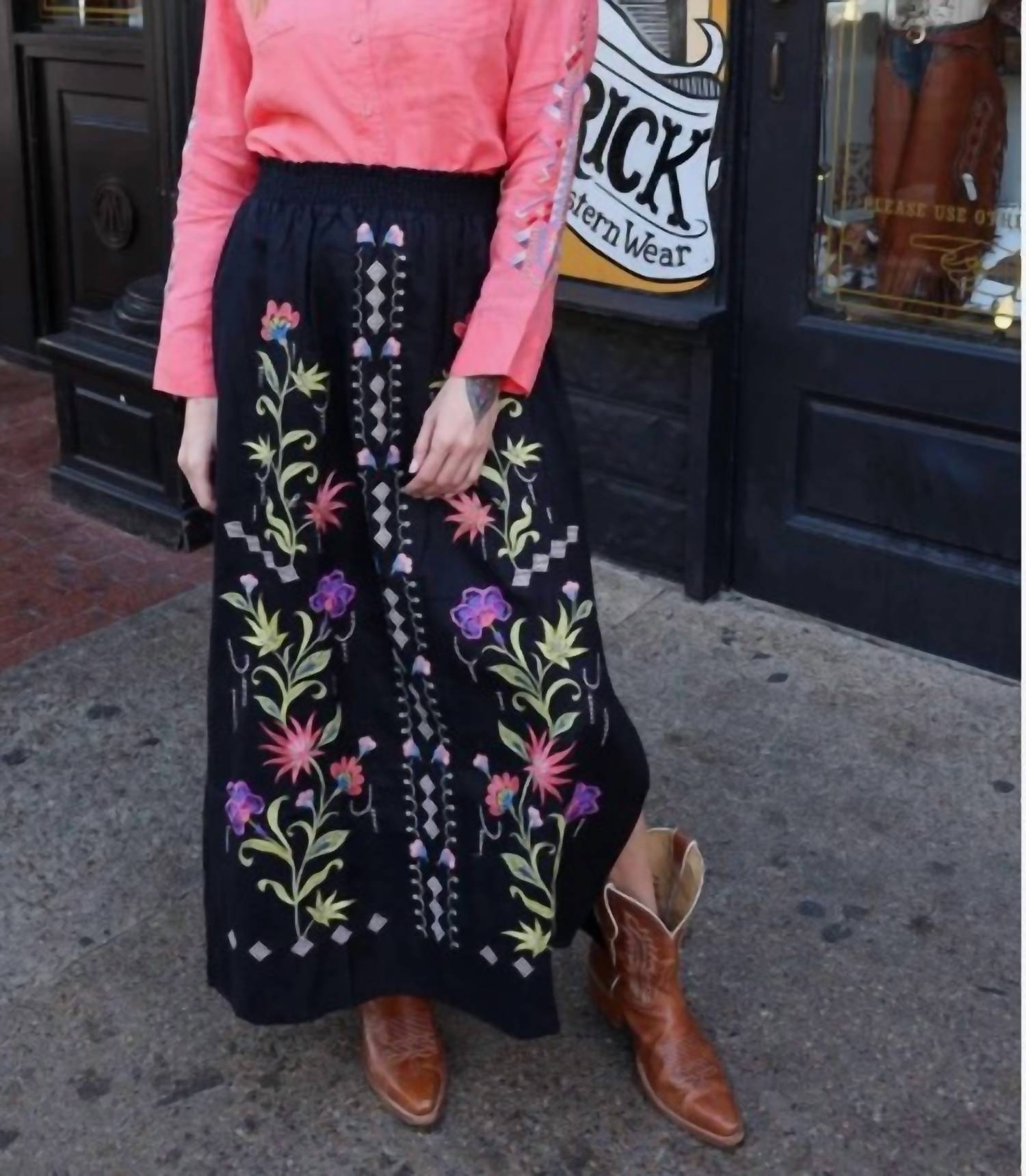 Johnny Was - High Slit Linen Skirt Calista