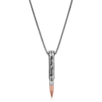Montana Silversmiths Men's We The People Bullet Necklace in silver - men's jewelry - detail view