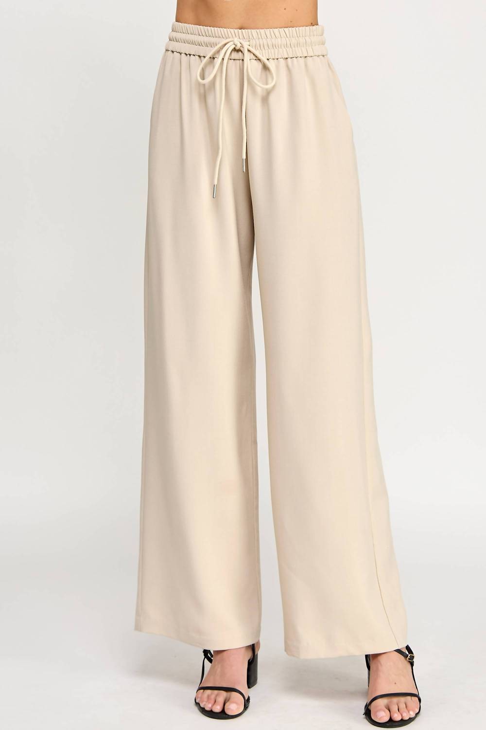ELLISON Everywhere Wide Leg Pant in oatmeal - women's pants