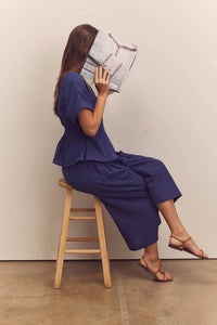 Amente - Drawstring Wide Leg Pants