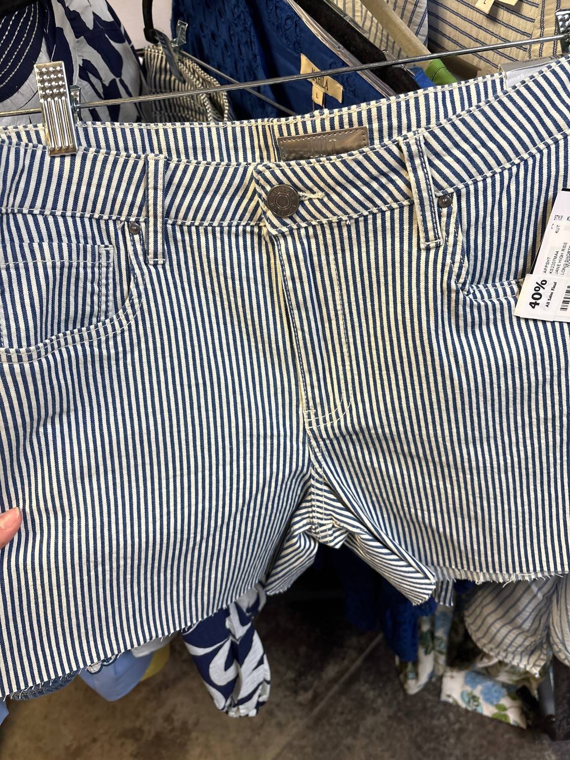 Kut From The Kloth - Jane Railroad Stripe Short