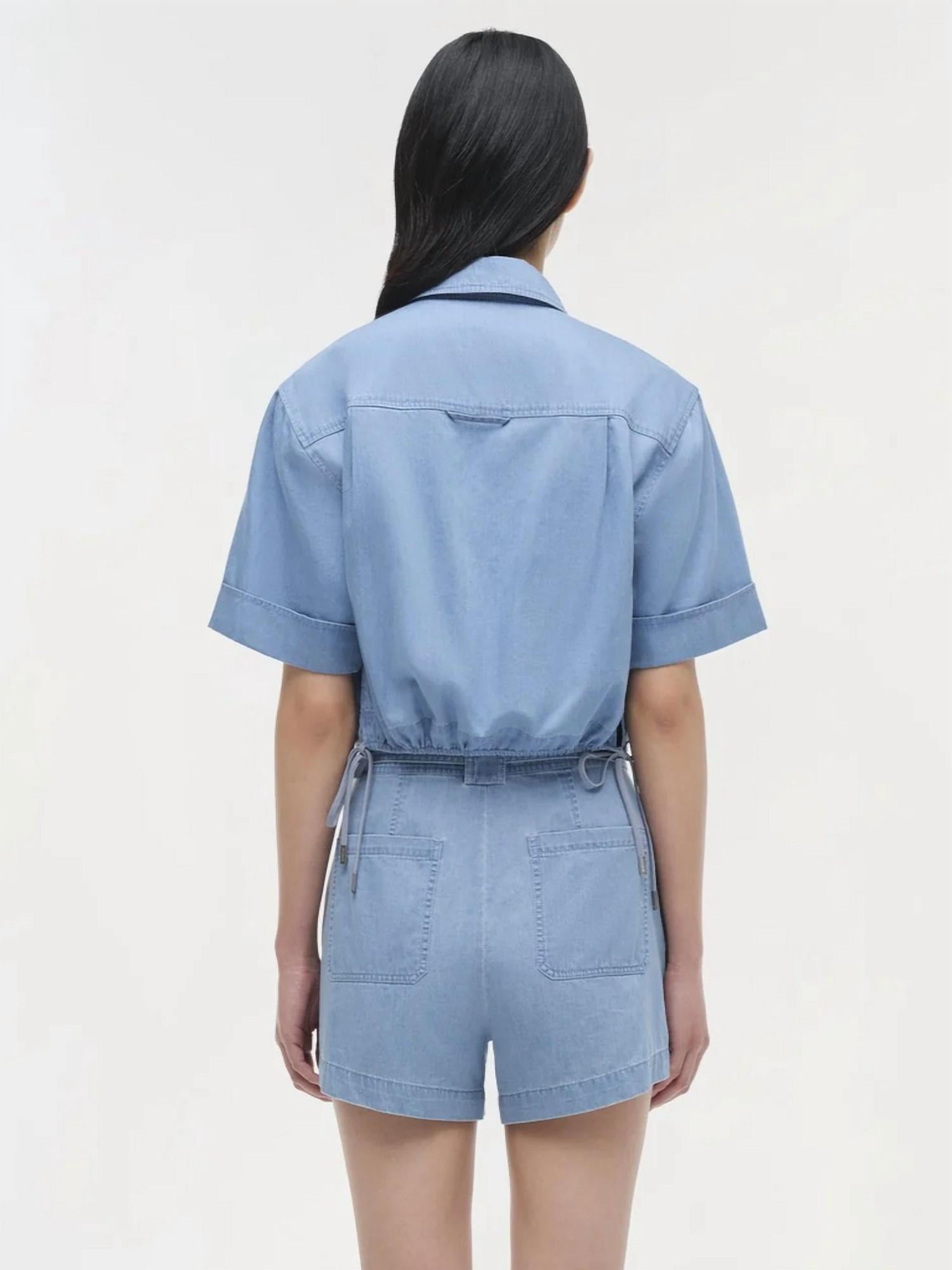 Jonathan Simkhai - Bishop Tailored Denim Crop Top