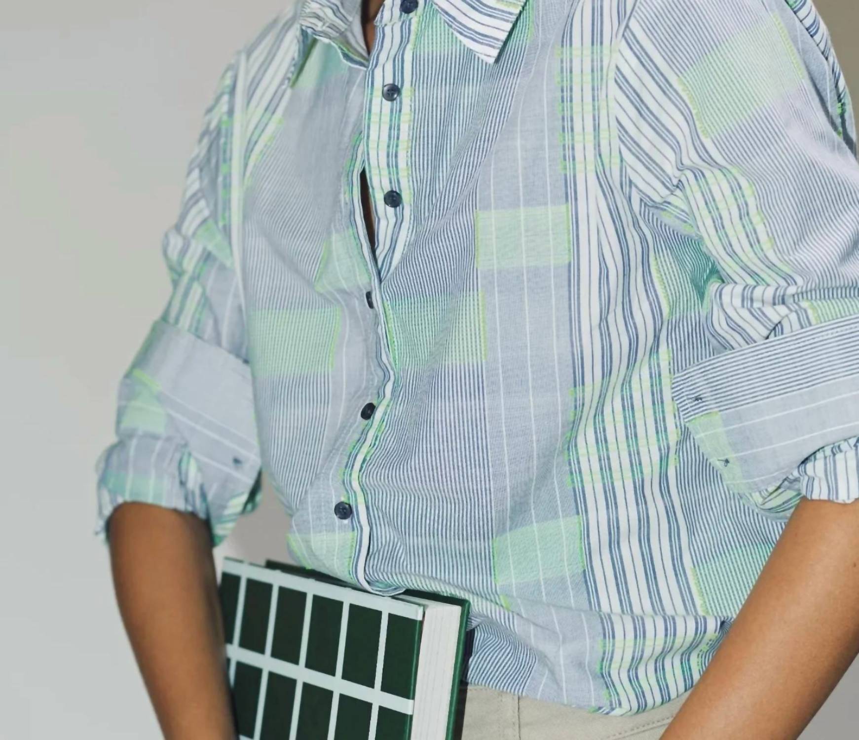 The Shirt - Fluorescent Block Boyfriend Shirt
