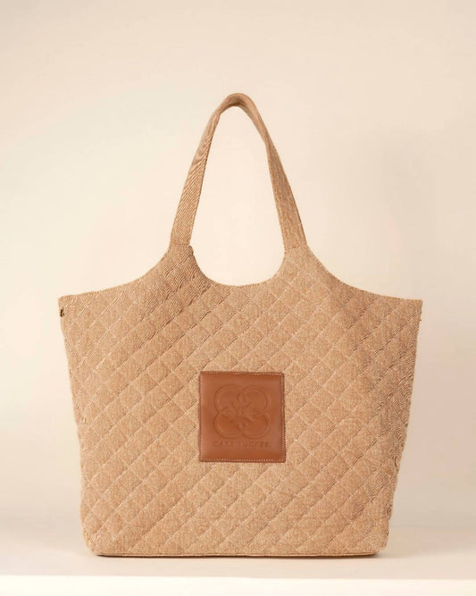 Care Tucker - Maxi Quilted Denim Tote Bag