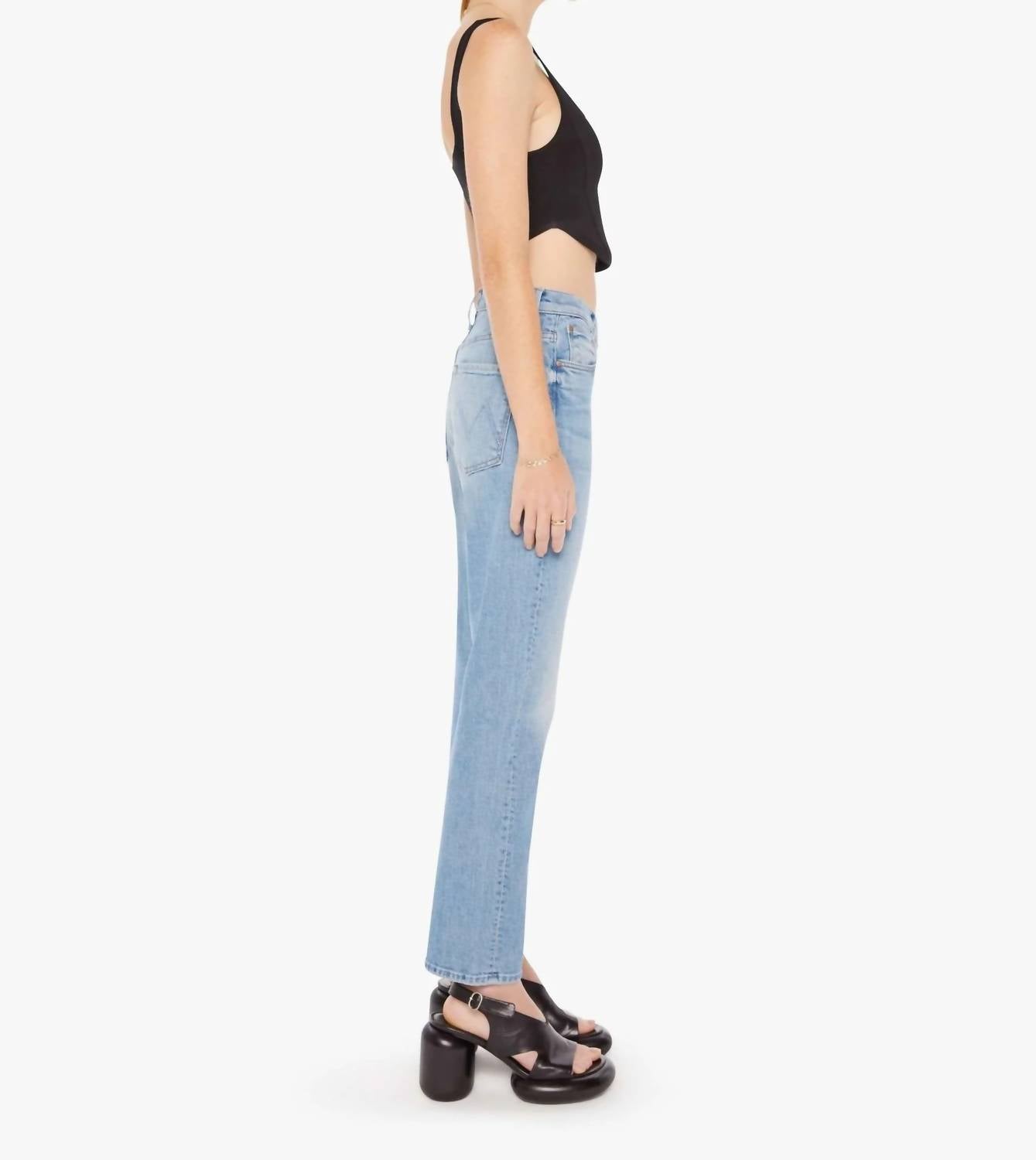 Mother Ditcher Zip Flood Jeans in love on the beat - women's jeans - detail view