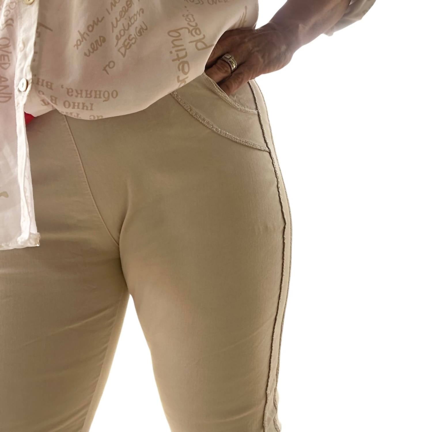 Made In Italy - Italian Magic Pants With Subtle Glam Side Panel