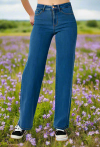 Judy Blue - Women's High Waist Vintage Wide Leg Jeans