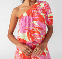 Sanctuary - Elastic Waist One Shoulder Top