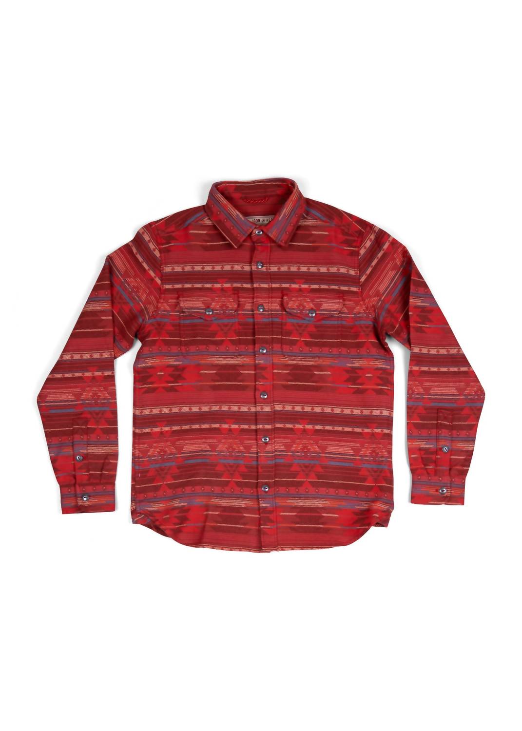 Iron & Resin Men's Navajo Jaquard Shirt in red - men's long sleeve top