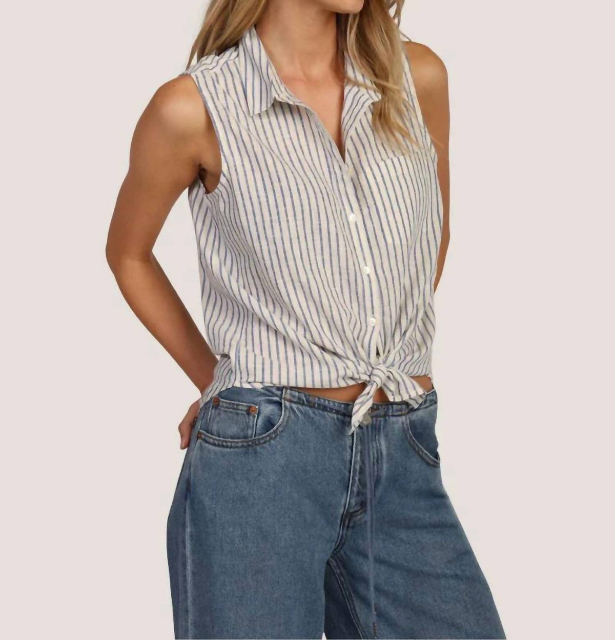 Dylan - Whitney Sleeveless Tie Front Top