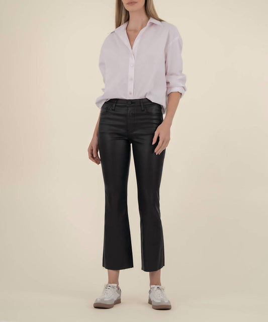 Kut From The Kloth - Kelsey Coated High Rise Ankle Flare Pants