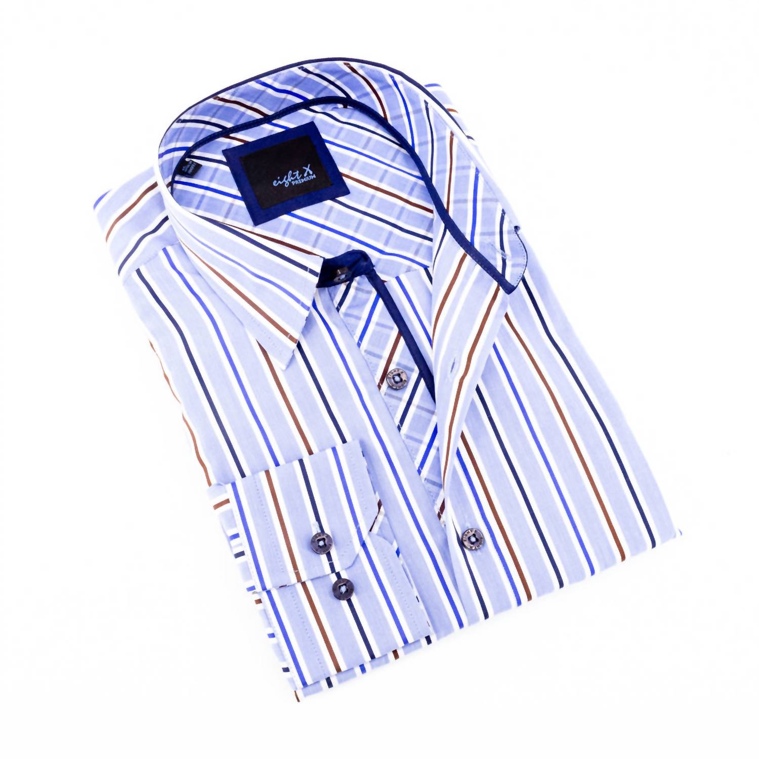 Eight X - Striped Button Down Shirt