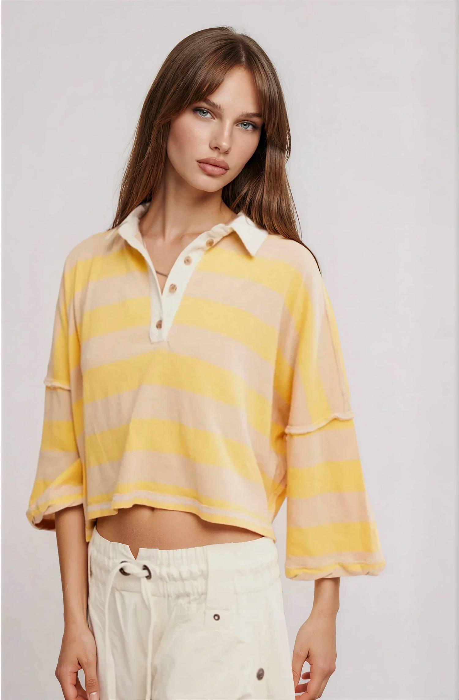 Free People - Auggie Polo Tee